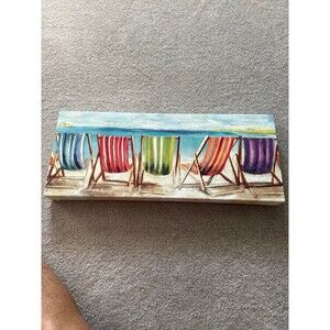 Beach chairs cloth picture frame